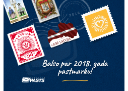 Jau trešo reizi sadarbībā ar ziņu portālu Delfi iespējams nobalsot par skaistāko pagājušā gada pastmarku 