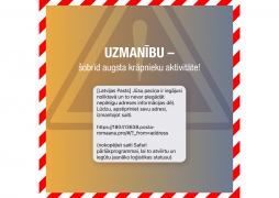 Esi uzmanīgs – Latvijas Pasta vārdā aktīvi uzdarbojas krāpnieki! 