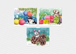 Latvijas Pasts releases the traditional Christmas series stamps with a self-adhesive base 