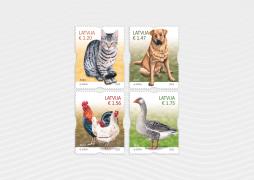 Latvijas Pasts starts 2022 with four postage stamps in the new philately series Domestic Animals 