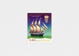 Latvijas Pasts releases a stamp featuring the gaff schooner Eufrosine, a historical three-mast sailing ship built in Plieņciems