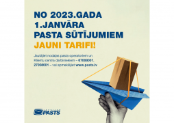 Tariffs of the universal postal service will change with effect from the 1st of January 2023: it is cheaper and more convenient to register items through Manspasts.lv 