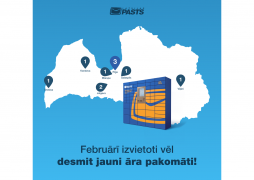 Latvijas Pasts network is expanded by another ten parcel lockers in February 2023, with the total number reaching 136