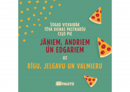 Holders of the name Jānis will receive most greetings on Father's Day this year again; the majority of postcards outside Riga will travel to Jelgava 