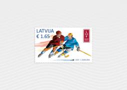 Latvijas Pasts sadarbībā ar Latvijas Hokeja federāciju izdod hokejam Latvijā veltītu pastmarku