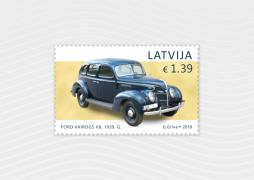 Latvijas Pasts izdod otro pastmarku Latvijas autobūves vēstures sērijā – uz tās automobilis Ford-Vairogs V8