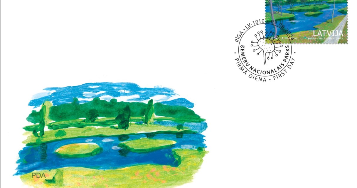 Aploksne_Kemeru_Nacionalais_parks Ķemeru Nacionālajam parkam velta pastmarku miniatūras gleznas formā