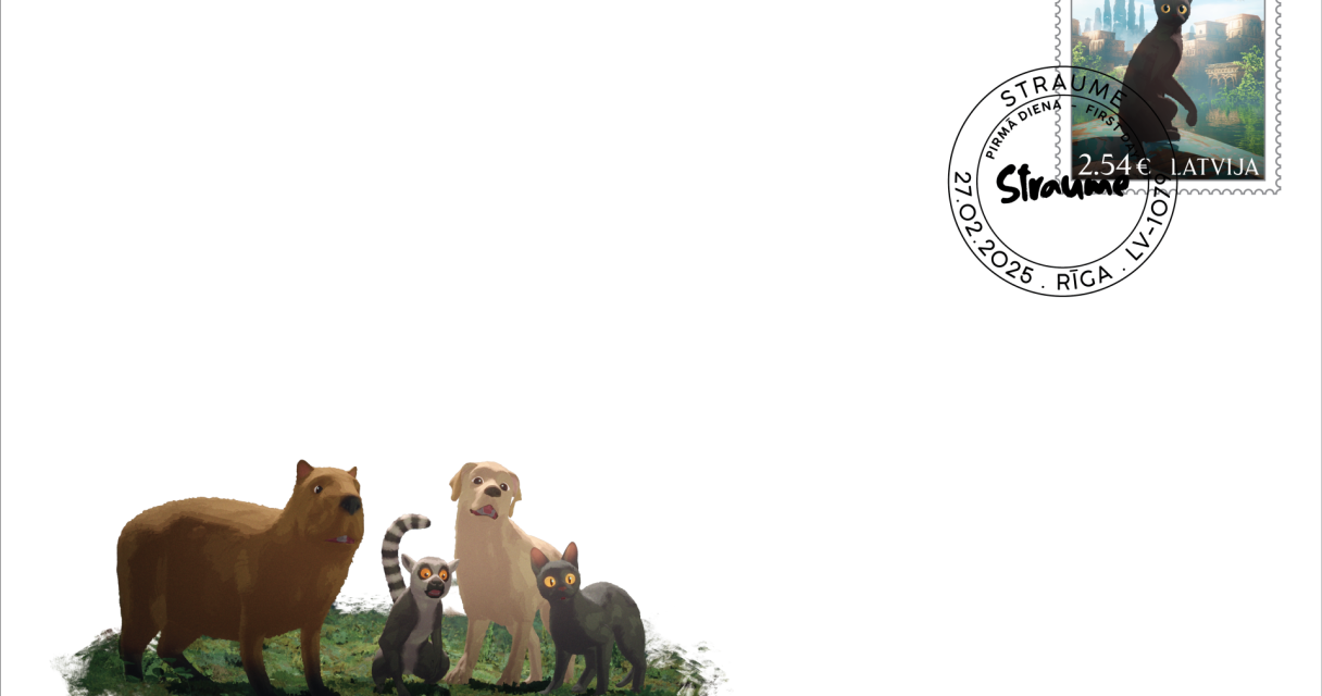 Aploksne Latvijas Pasts Unveils New Customer Centre and Stamp Dedicated to Animated Film Flow