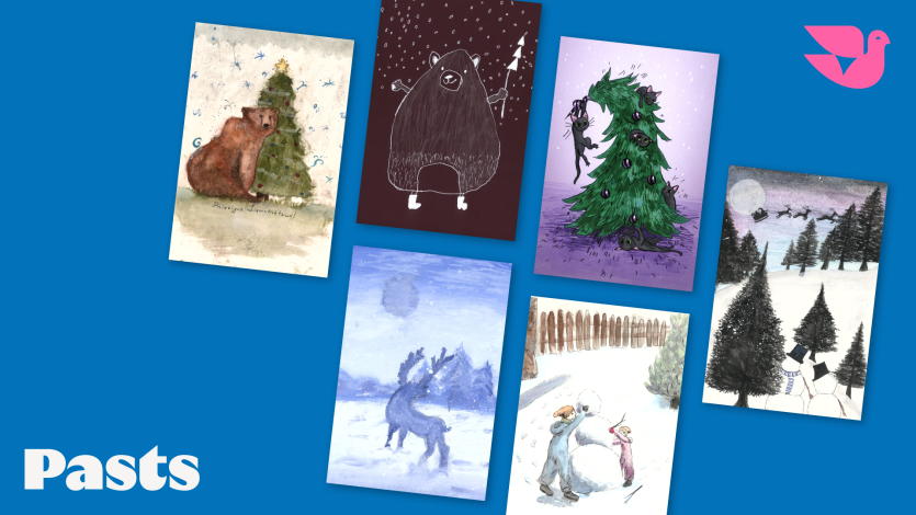 Se&scaron;i bērnu darbi pārtaps svētku kartītēs