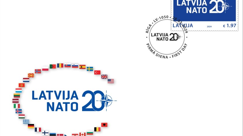 LV_NATO2024_aploksne A stamp dedicated to the 20th anniversary of Latvia in NATO to be released