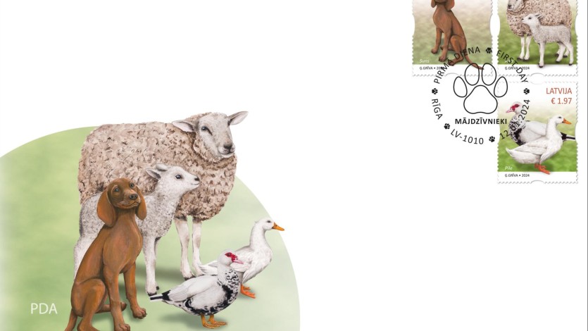 Aploksne_Majdzivnieki_2024 "Latvijas Pasts" izdos jaunas pastmarkas sērijā "Mājdzīvnieki"