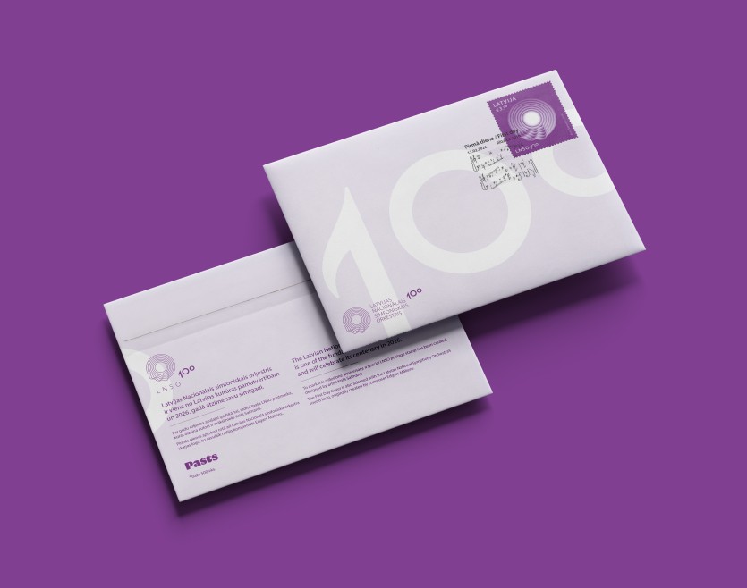 Aploksne_LNSO_2026-2 Veltīs pastmarku Latvijas Nacionālā simfoniskā orķestra simtgadei