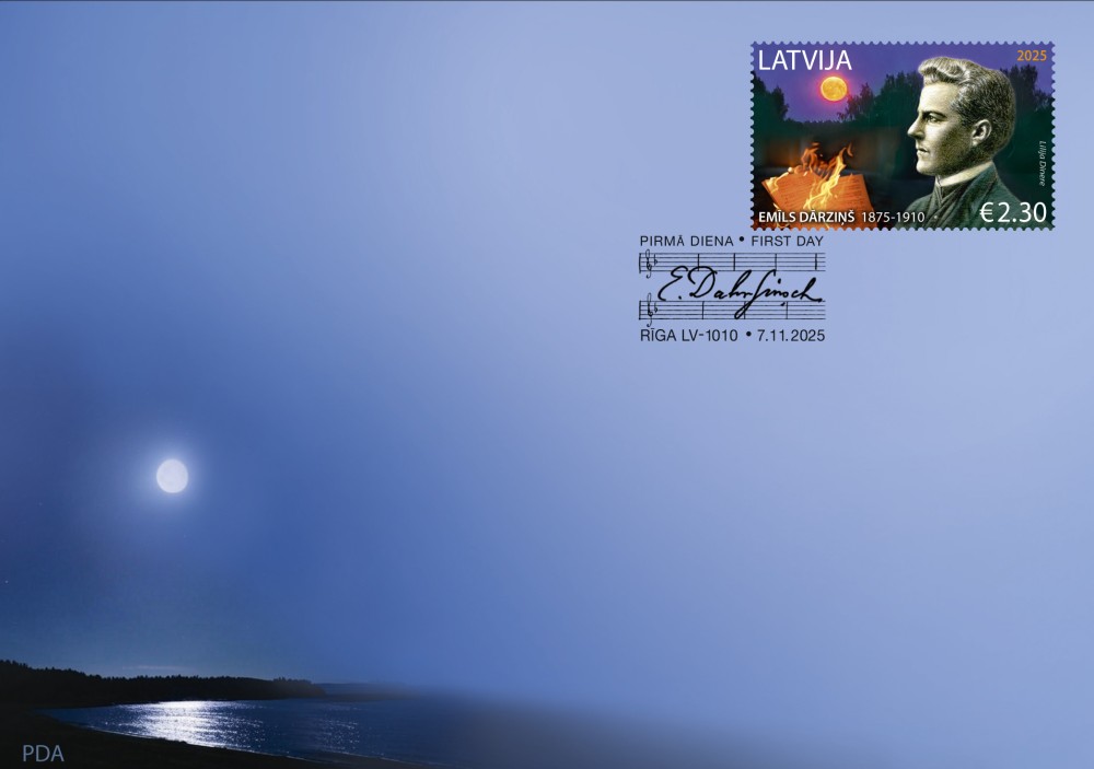 E_Dārziņš_aploksne pastmarka Dārziņam