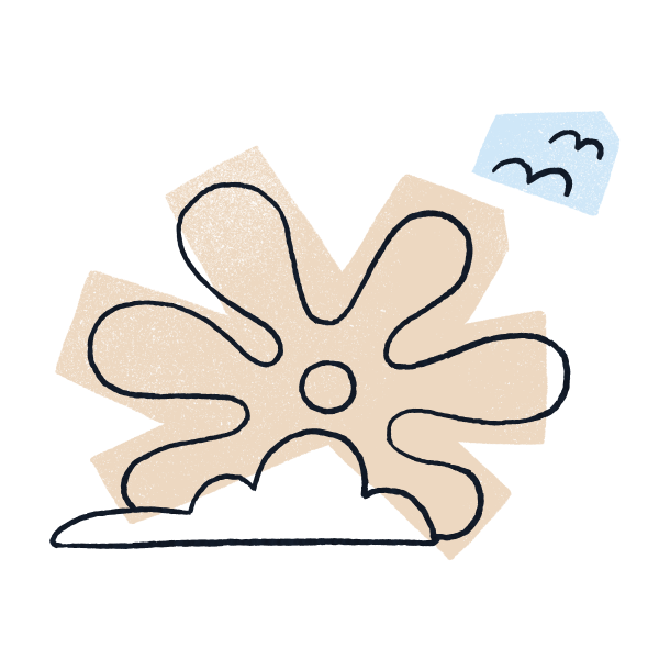 Dabas_Elementi3 Ilustrācija - zieds