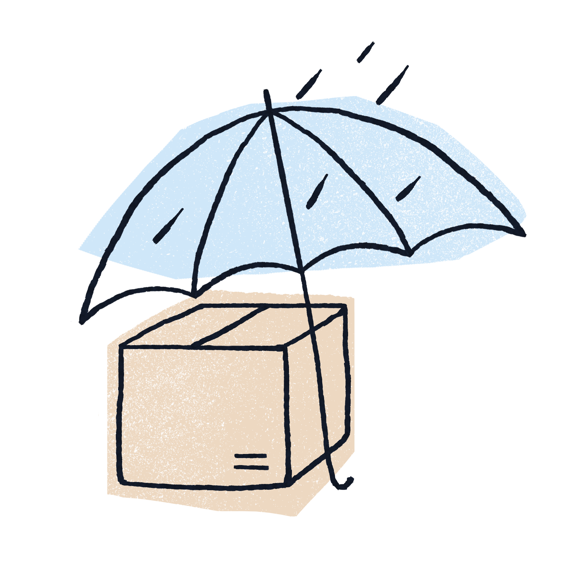 Lietussargs un kaste